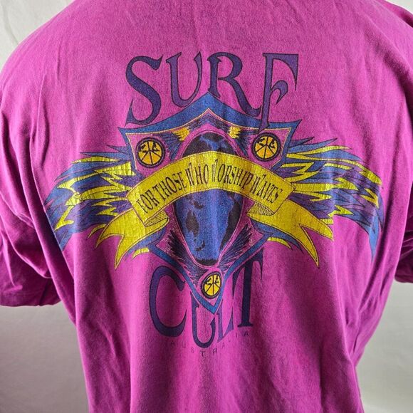 Other - Surf Cult T Shirt Mens Large Purple Australia Graphic Vintage Surf Single Stitch